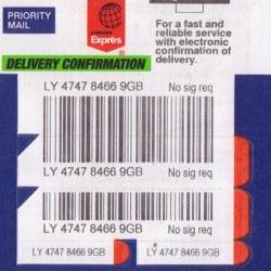 Priority Mail, special delivery, Royal Mail Airsure Service, delivery with tracking
